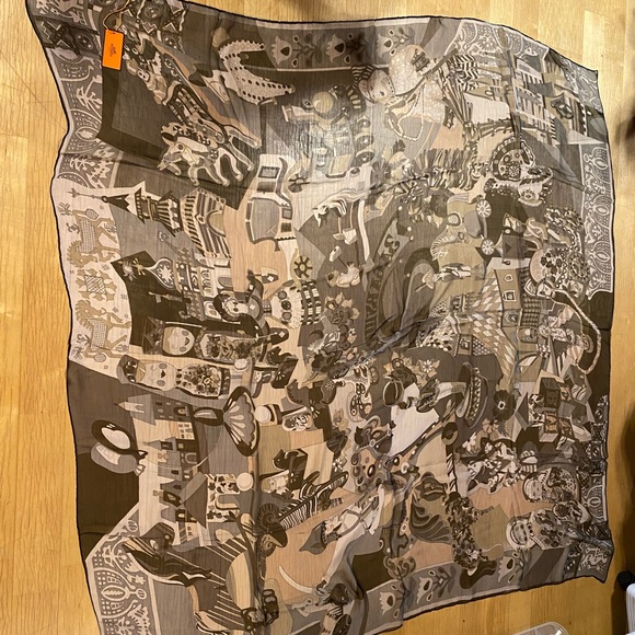 Hermes Accessories - Hermes Zabavushka" Silk Shawl by Eugenia Miroschnichenko.
